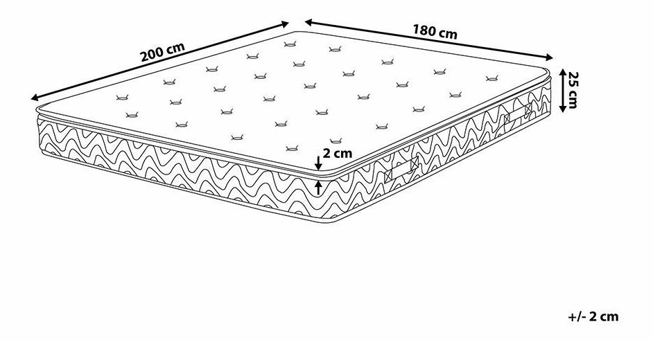 Saltea cu arcuri individuale 180x200 cm LAXAR