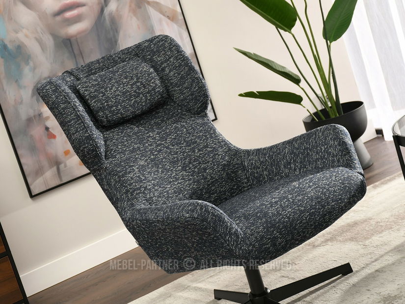 Fotelja Irma (mornarsko plava + crna)