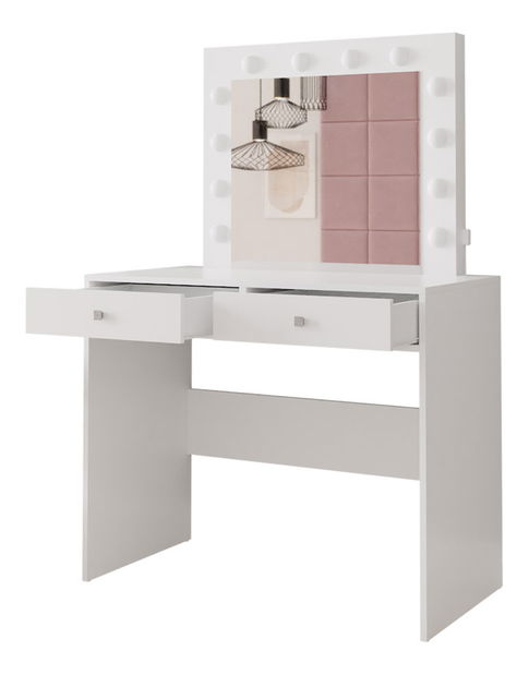 Toaletni stolić s rasvjetom Thaddeus (bijela)