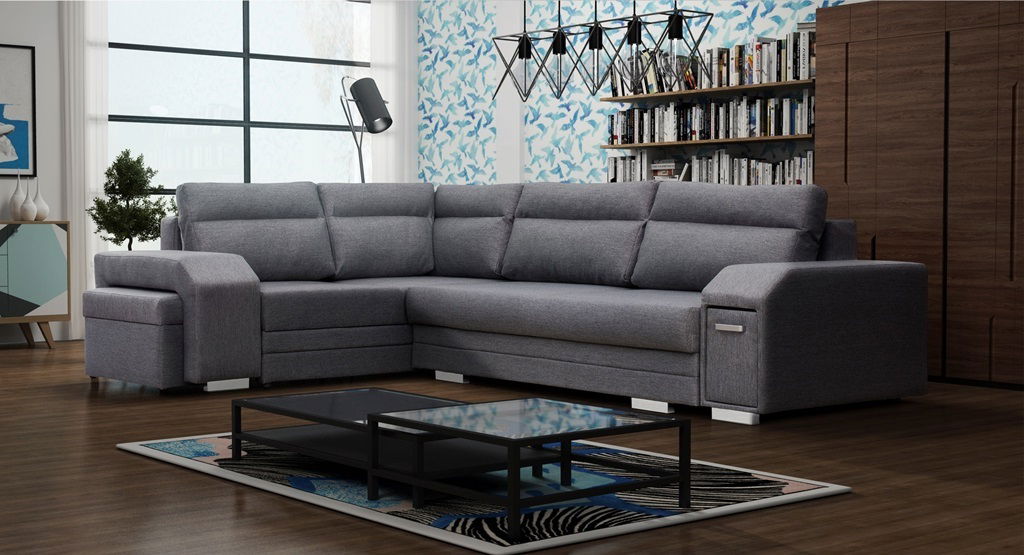 Kutna garnitura Alfredo (tamnosiva) (L) 