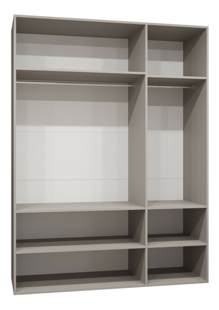 Ruhásszekrény 150 cm Parna 2 (fehér + fekete)