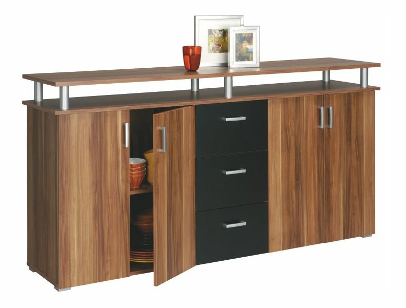 Komoda Svit C slivka+čierna