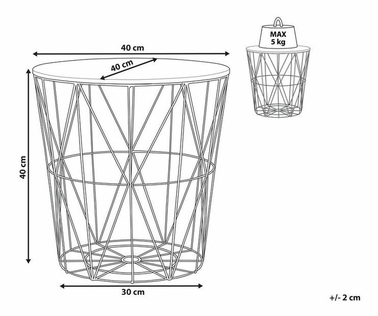 Komoda Lamwo (zlatna)