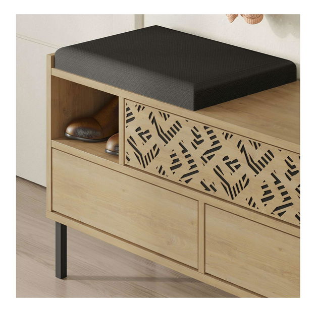 Skrinka na topánky Heton (dub zafírový + dub) 