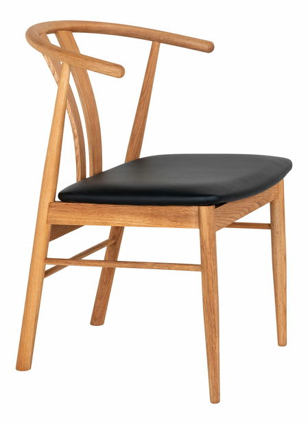 Jedálenská stolička Asitina (prírodná + čierna)