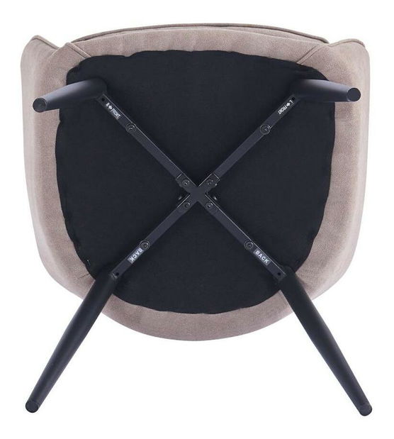 Dizajnové kreslo Ilgano (sivohnedá + čierna) 