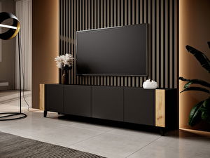 TV skrinka/stolík Ezzo (čierna + dub craft)