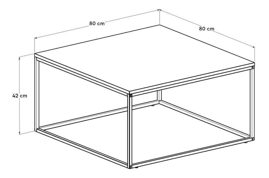 Măsuță cafea Shepolendo 2 (nuc + negru)
