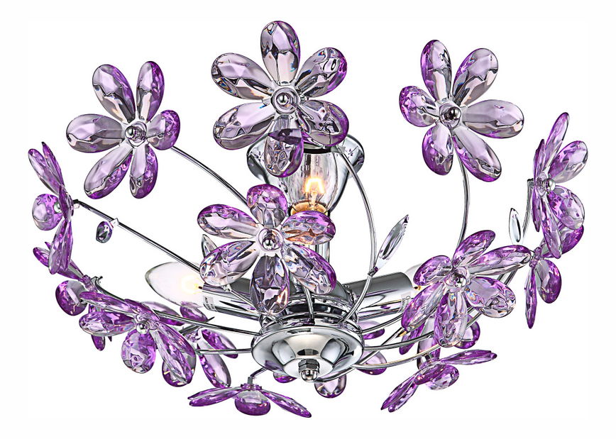 Stropné/nástenné svietidlo Purple 5142 (chróm + fialová)