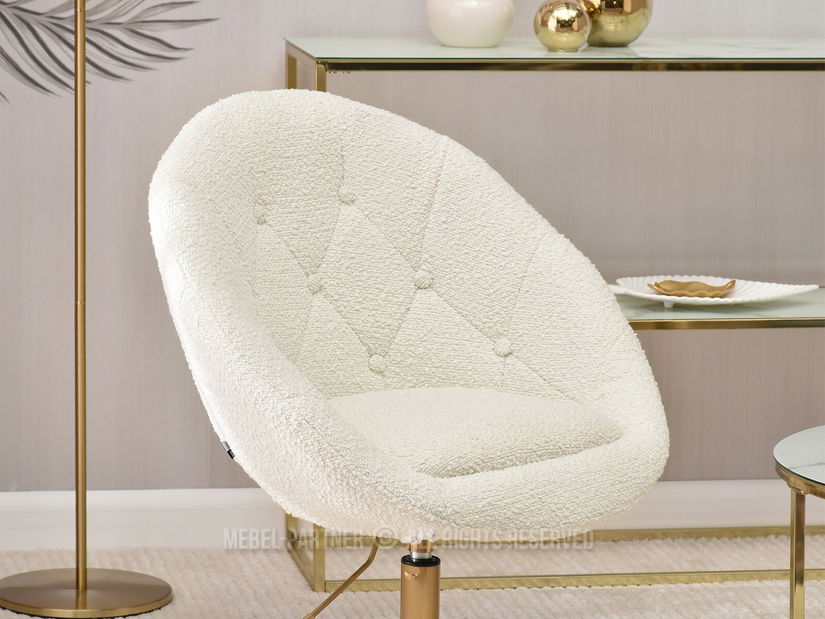 Fotoliu Lush 3 (crem + auriu)