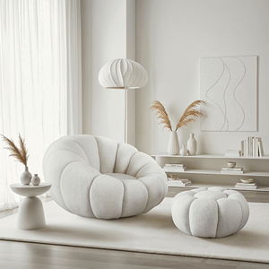 Fotel Pague (krém) (zsámollyal)