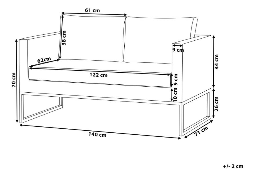 Záhradná sedacia súprava Carpi (biela)