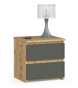 Nočný stolík Operativos (dub artisan + grafit)