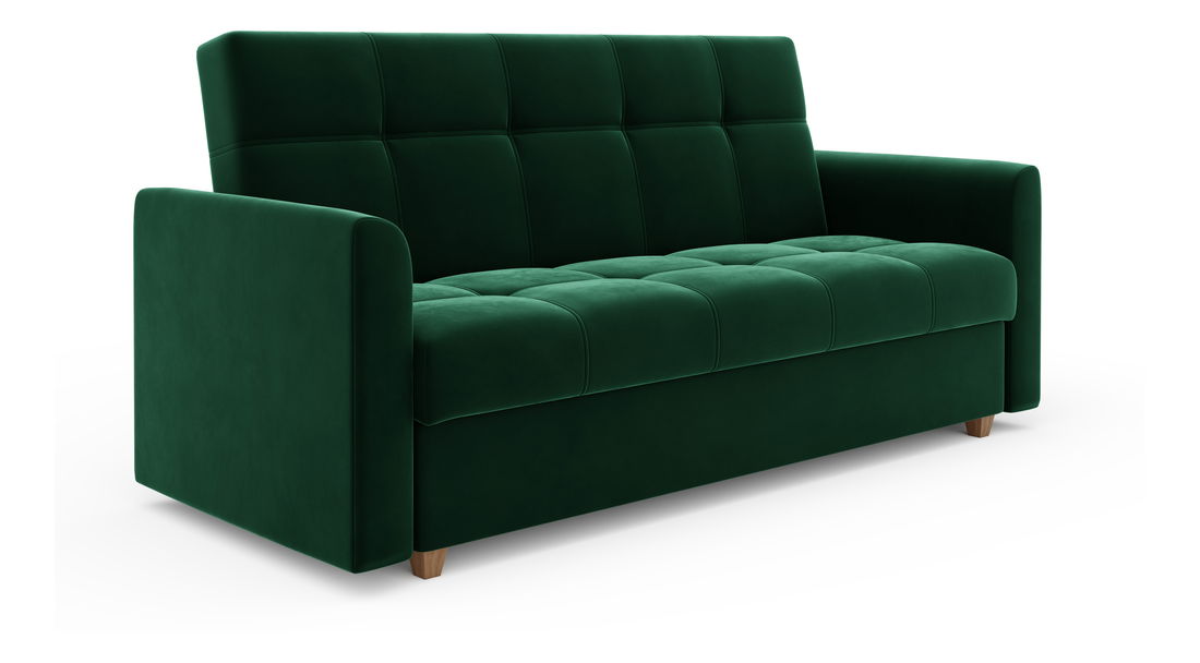 Kétszemélyes kanapé Luna (sötétzöld)