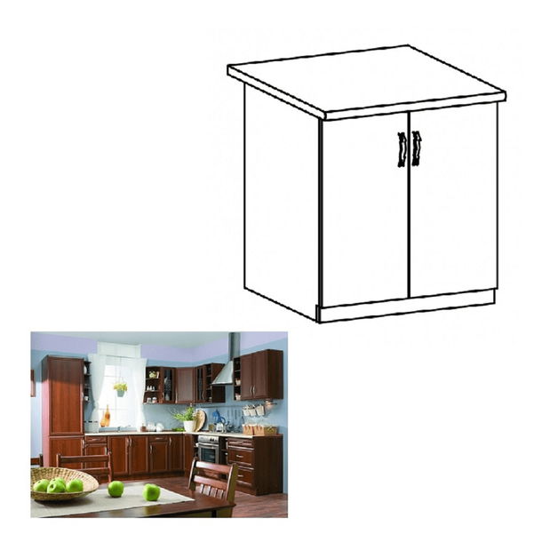 Donji kuhinjski ormarić D60 Sillina (orah milano)