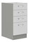 Dulap inferior de bucătărie cu sertare Metaluna 40 D 4S BB (Gri + lucios Alb) 