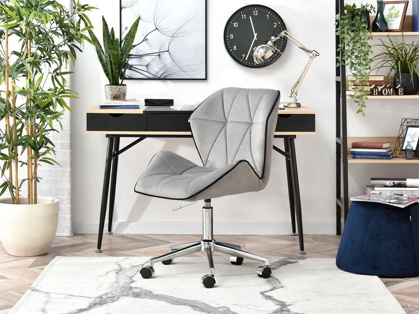 Fotel Velma M (szürke + króm)