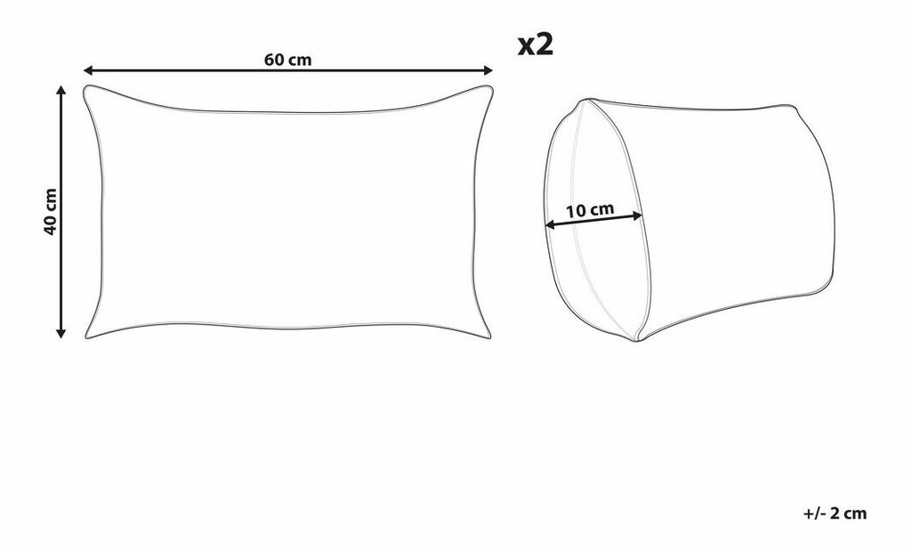 Set 2 buc perne decorative 40 x 60 cm Sebor (maro)