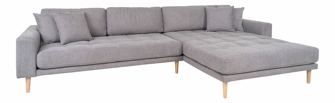 Rohová sedacia súprava (P) Lvaveriaora (svetlosivá)