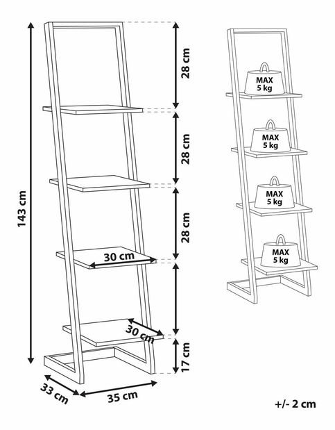 Regál Jopza (fekete)