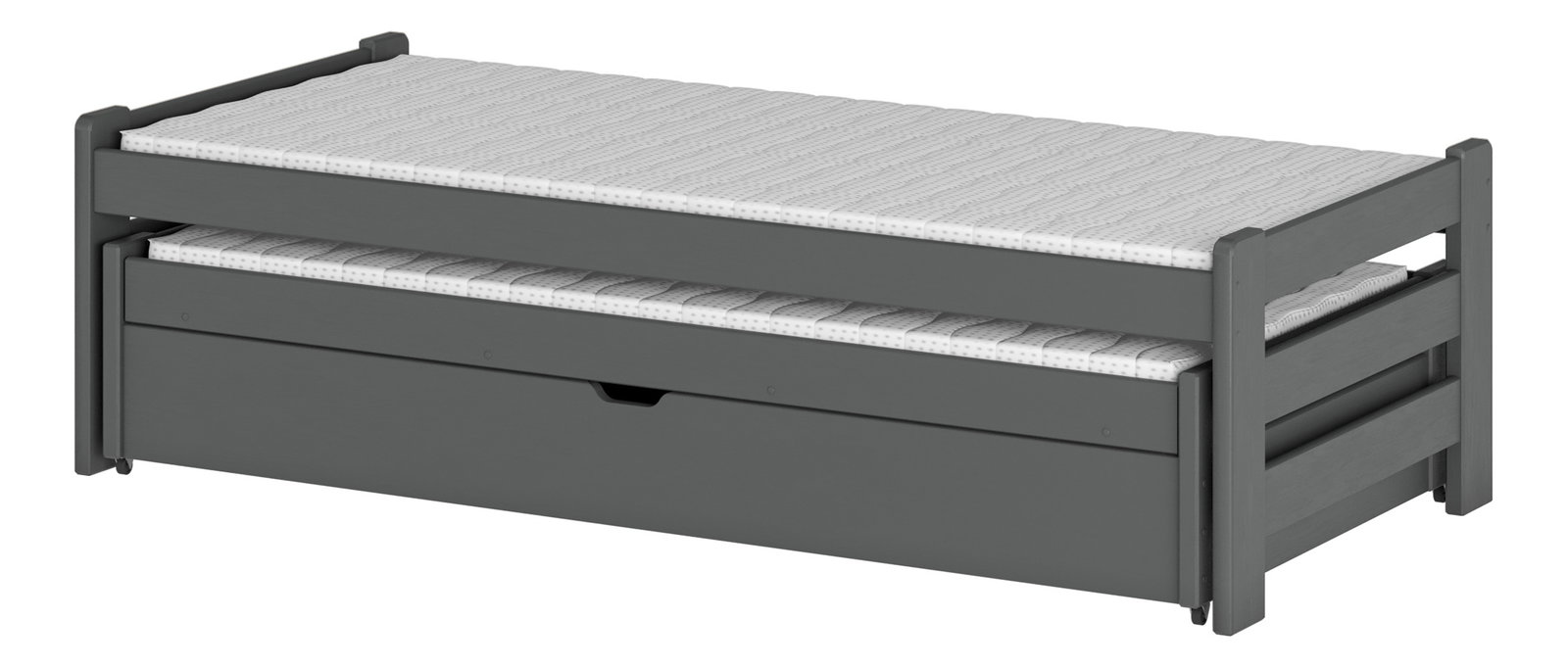Detská posteľ 90 x 190 cm ANISSA (s roštom a úl. priestorom) (grafit)
