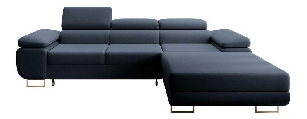 Sarokkanapé Grande (J) (kék + króm)