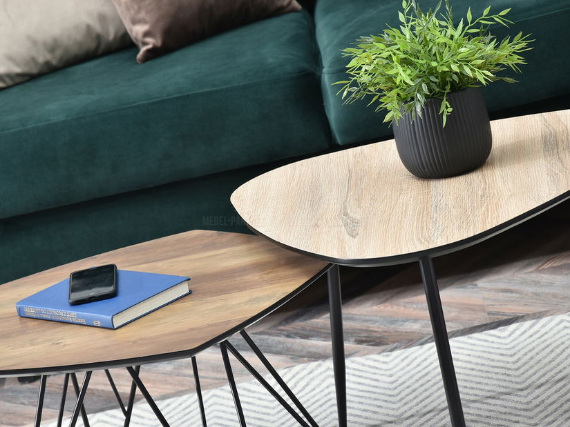 Stolić za kavu Rossi Zest Xl (sonoma + crna)