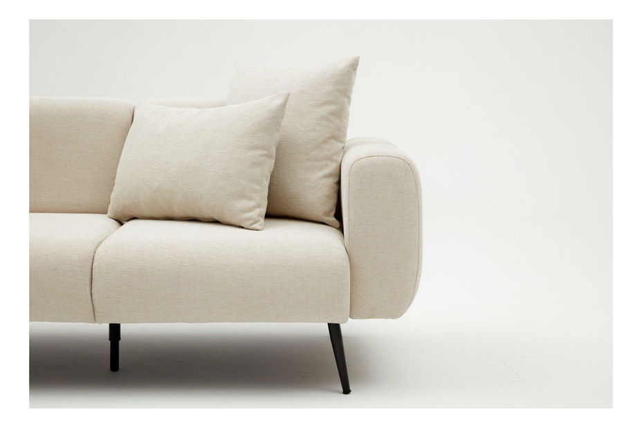 Pohovka dvojsedačka Slider (krémová + čierna)