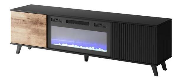 TV asztal Remali (fekete + wotan tölgy)