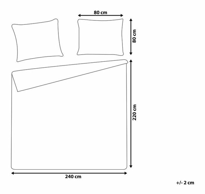 Posteljina 220 x 240 cm Hunter (zelena) (u kompletu s jastučnicama)