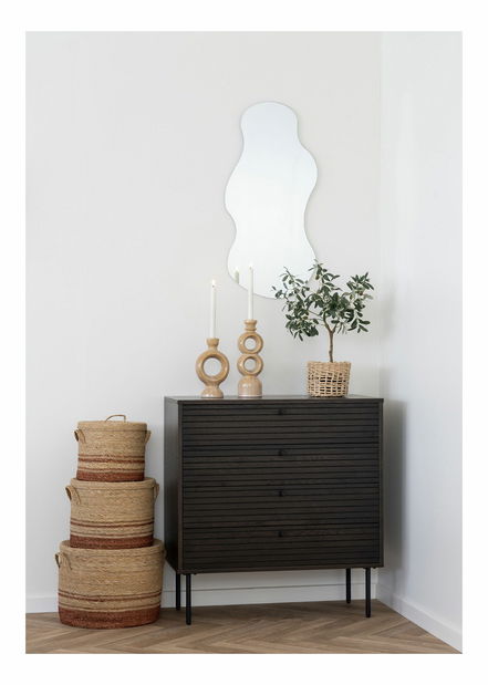 Set košara (3 kom.) Platno (prirodna + smeđe)