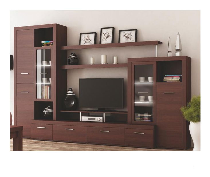 Nappali bútor Atlantis New gesztenye (világítással)