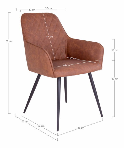 Jedálenská stolička Heravina 1 (hnedá)