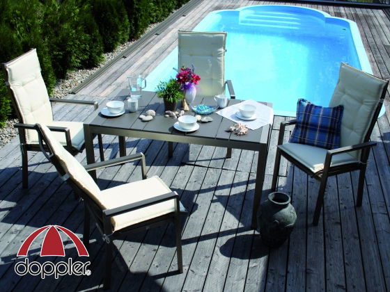Záhradný nábytok Doppler Nova 1+4 (hliník + polywood)