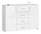 Komód Kiran (fényes fehér)