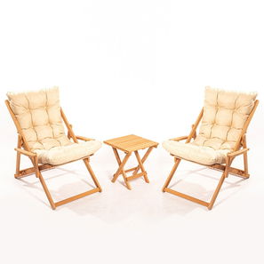 Vrtni set stol i stolice (3 kom.) Mackenzie 5 (smeđa + krem)