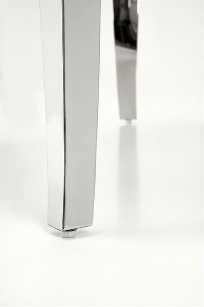 Jedálenský stôl Regino (biely mramor + strieborná) (pre 4 osoby)