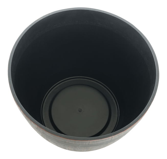 Plastový kvetináč Montreal Typ 1 (hnedý + vzor drevo)