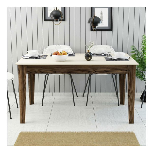 Jedálenský stôl (pre 6 osôb) Millano (orech + krémová)