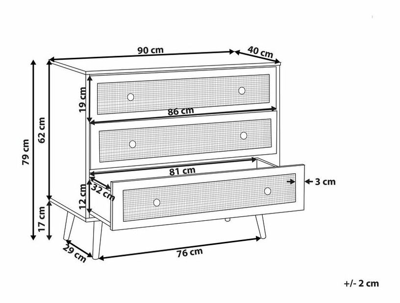 Komód Tempo Kondela Koro KK6P (andersen fenyő)