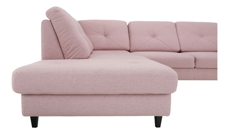 Sarokkanapé Prada (púder rózsaszín) (B)