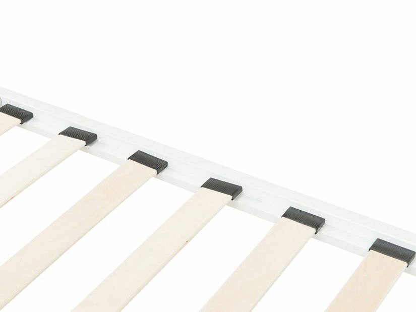 Franciaágy 140 cm DIROU (ágyráccsal) (fehér)