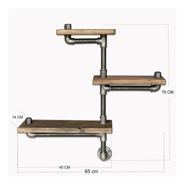 Poliță Nenanu 31 (nuc + negru)