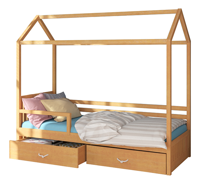 Detská posteľ 180x80 cm Rosie II (s roštom) (buk)