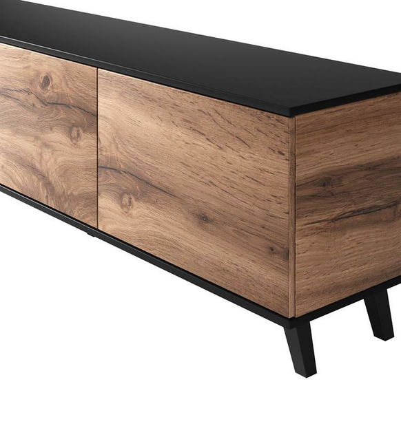 TV asztal Ranae RTV2 (wotan tölgy + fekete)