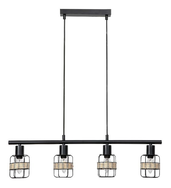 Závesné svietidlo Hopei 5284 (prírodná + čierna)