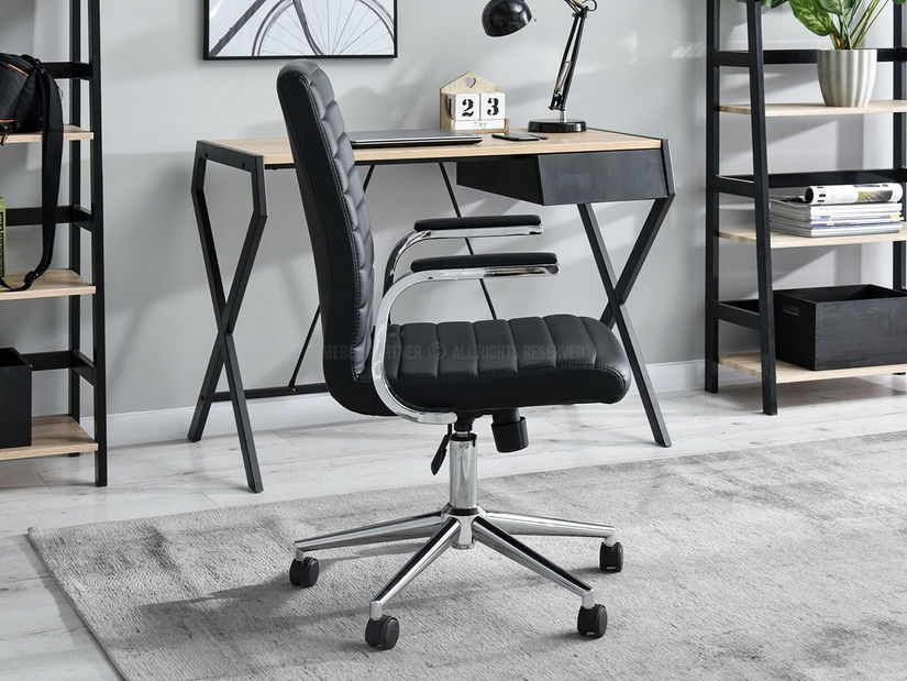 Fotelja Cruise (crna + krom)