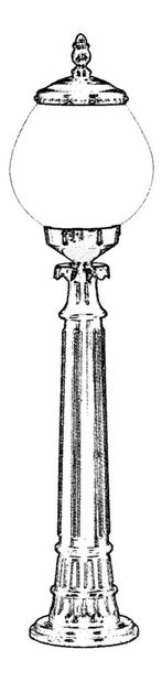 Lampă de podea pentru exterior Susannah (Negru + alb)