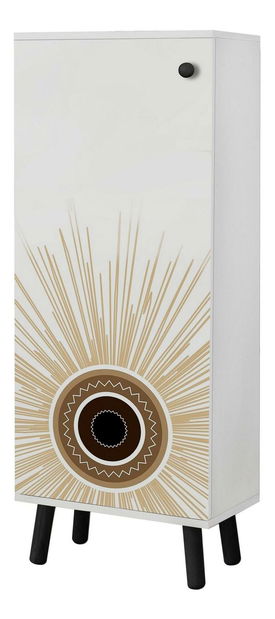 Pantofar Beside 37 (alb + negru)