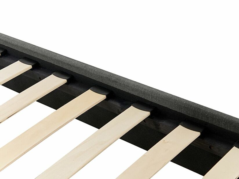 Manželská posteľ 140 cm ROXENNE (s roštom) (sivá)